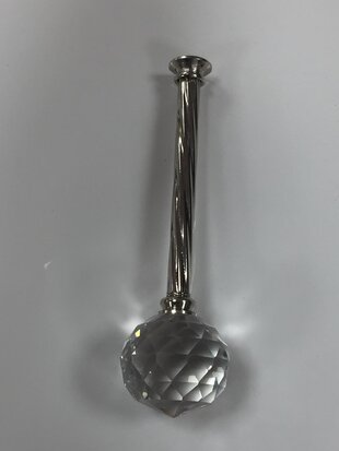 Embrasse haak met  kristallen (Roma)14 cm -Zilver 